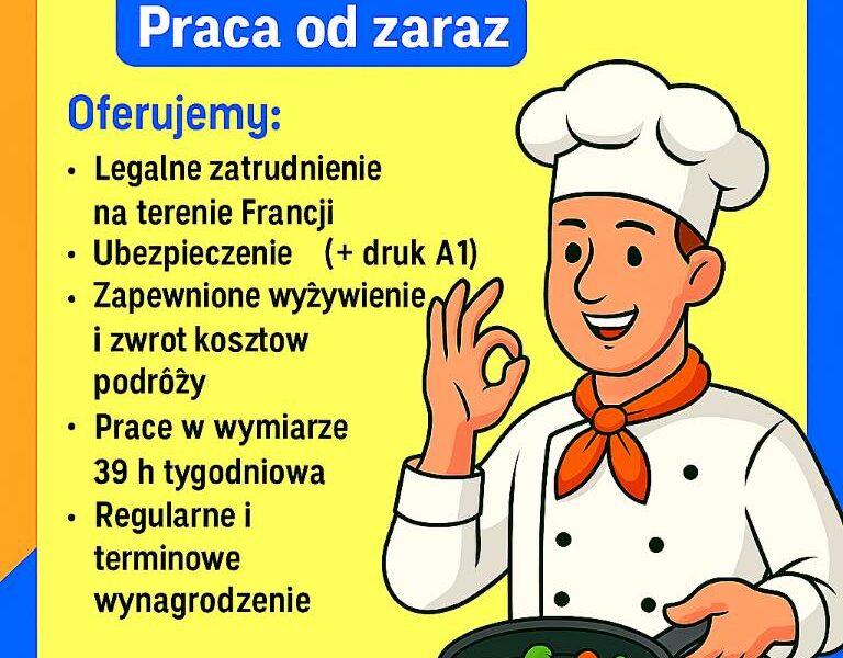 Kucharz praca we Francji