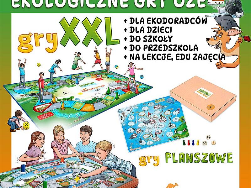 EKO GRY XXL dla dzieci OZE - czyste powietrze, energia, woda - ekologiczne gry