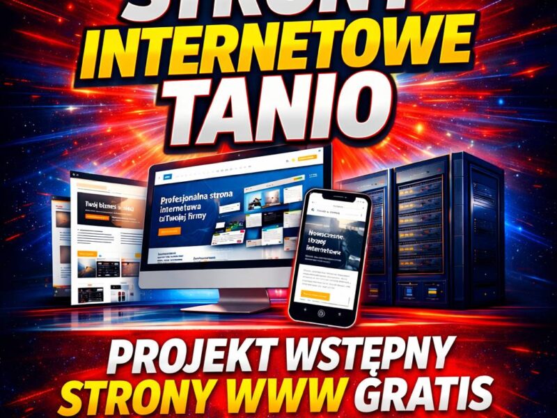 Strona WWW od 590 zł + projekt wstępny GRATIS + BONUS
