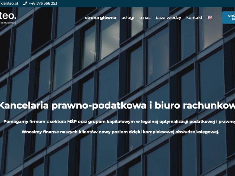 Klariteo – Kancelaria prawno – podatkowa i biuro rachunkowe