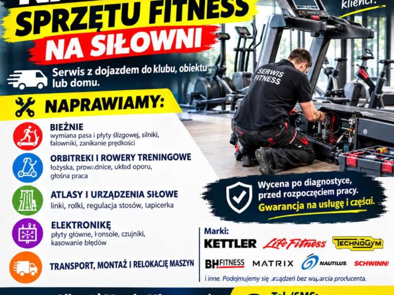 Serwis Siłowni Cała Polska SPRZĘTU FITNESS i REHABILITACYJNEGO SERWIS MOBILNY - DOJAZD DO KLIENTA